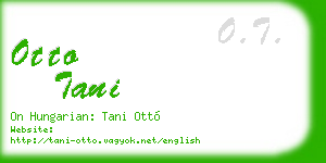 otto tani business card