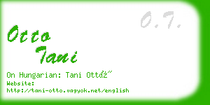 otto tani business card